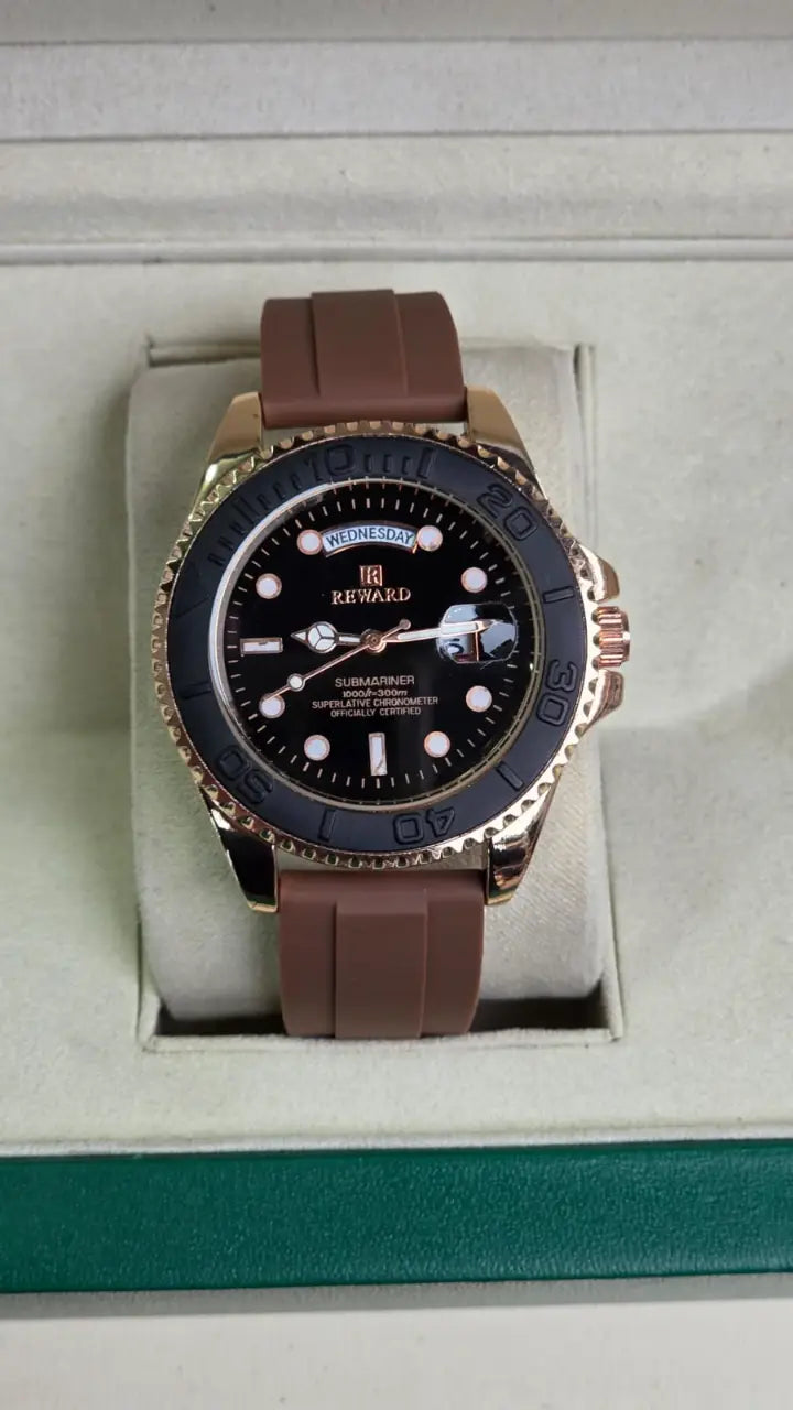 Reward Strap - Golden with Brown Strap