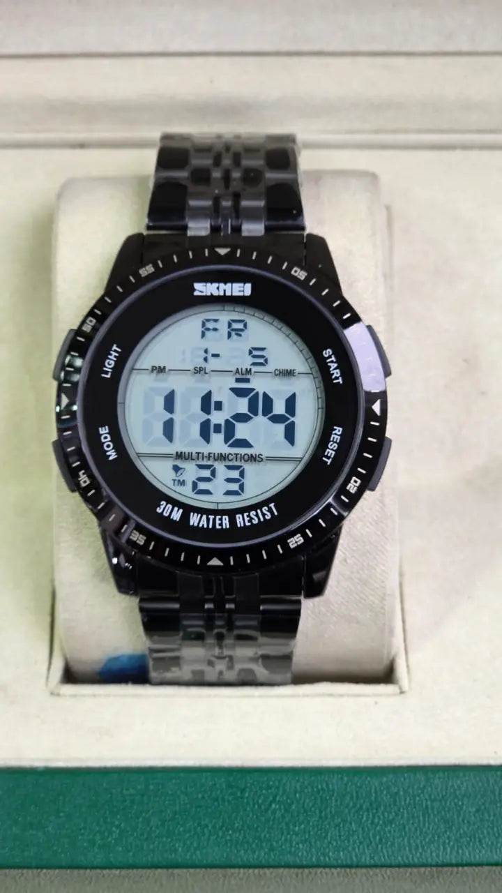 SKMEl 2302 Digital World Time Watch - Black