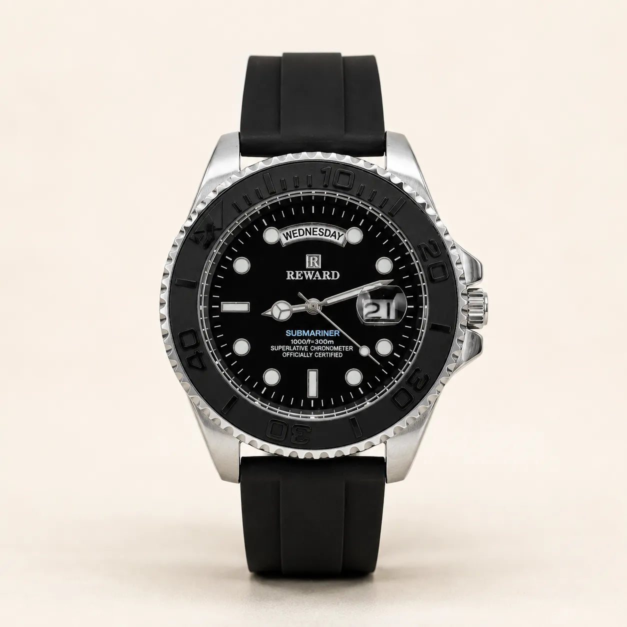 Reward Strap - Silver with Black Dial
