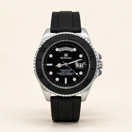 Reward Strap - Silver with Black Dial