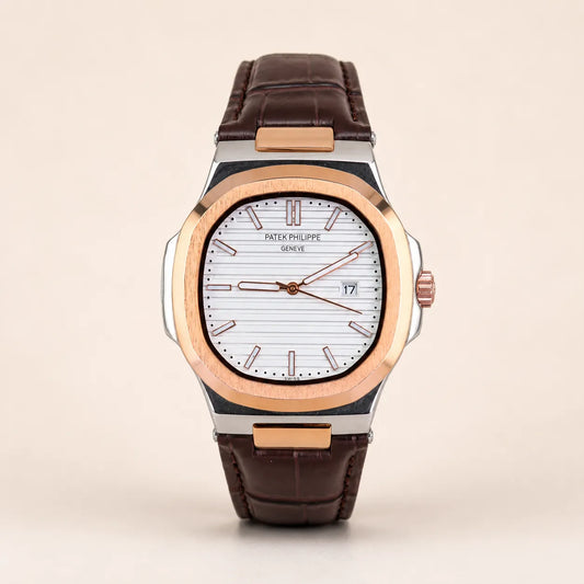 Patek Philippe Strap - Golden with White Dial
