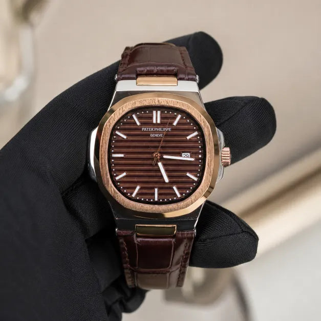 Patek Philippe Strap - Golden with Brown Dial