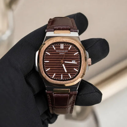 Patek Philippe Strap - Golden with Brown Dial