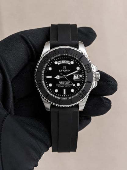 Reward Strap - Silver with Black Dial