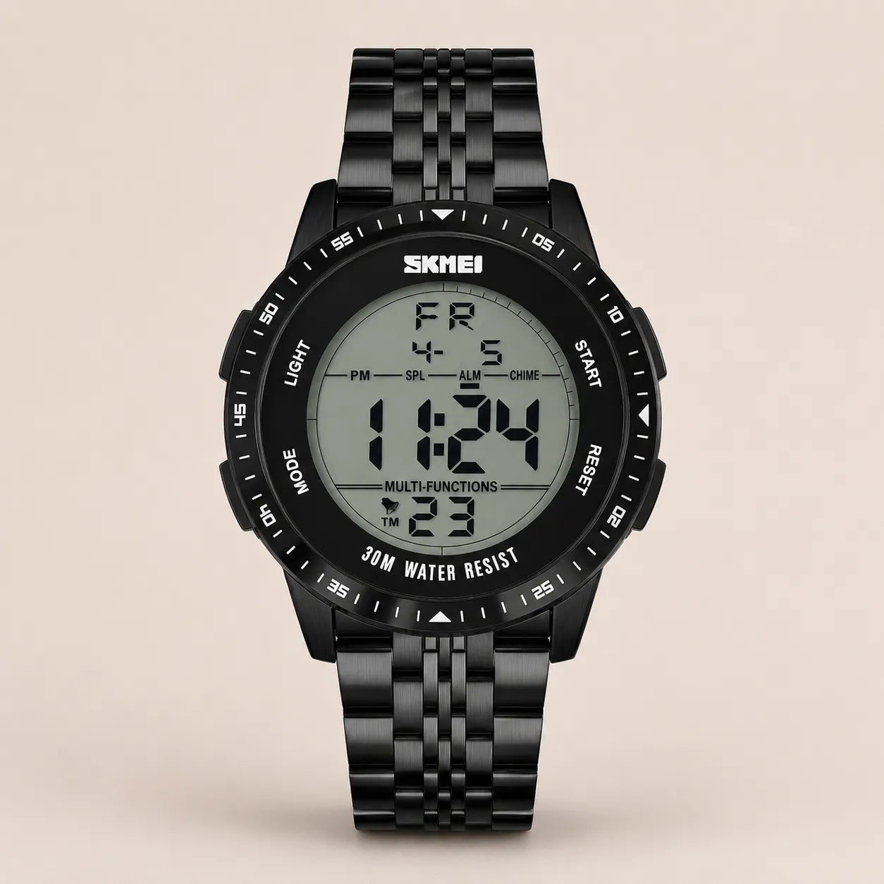 SKMEl 2302 Digital World Time Watch - Black