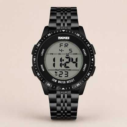 SKMEl 2302 Digital World Time Watch - Black