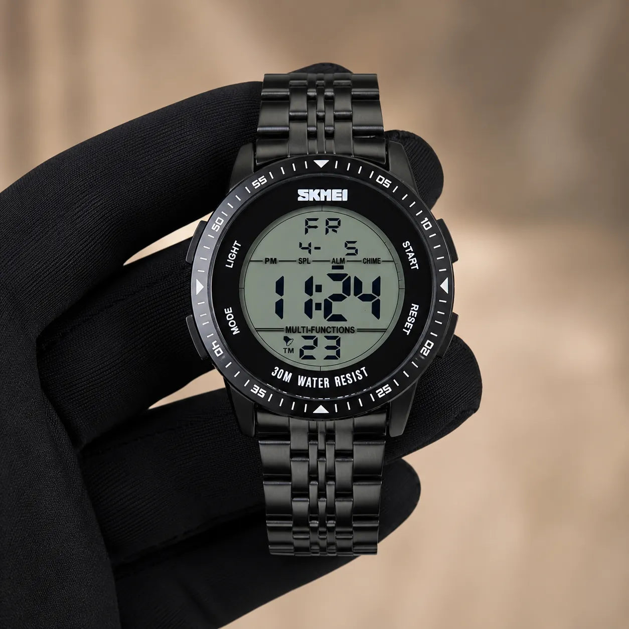 SKMEl 2302 Digital World Time Watch - Black