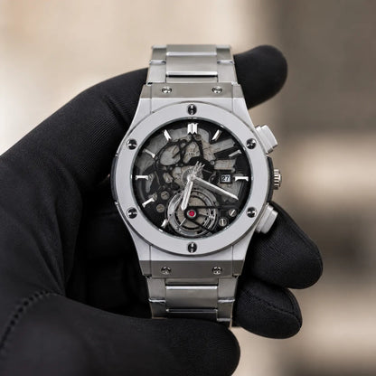 Hublot Chain - Skeleton Black Dial