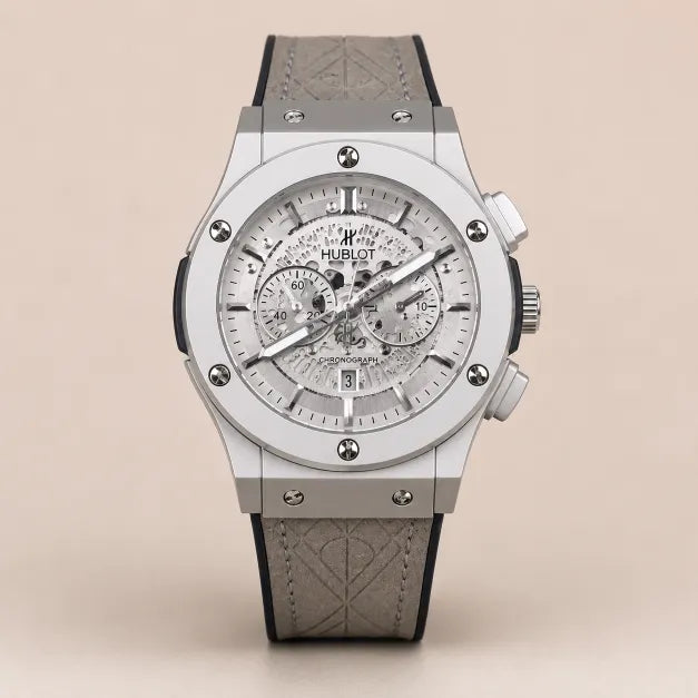 Hublot Strap - Skeleton White Dial