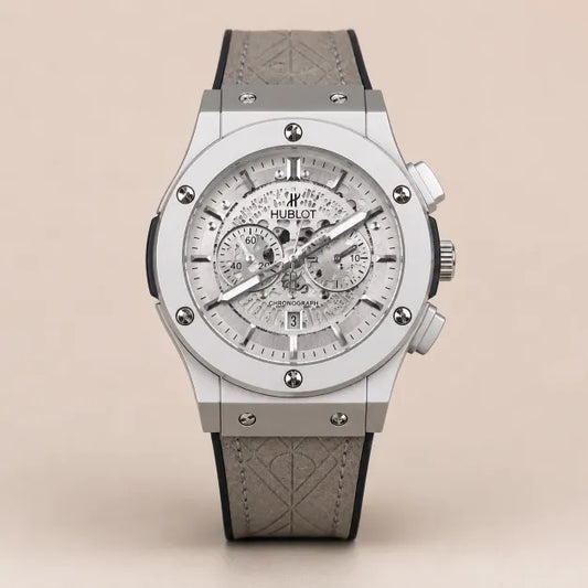 Hublot Strap - Skeleton White Dial