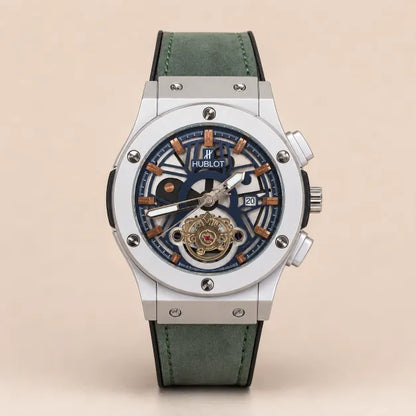 Hublot Strap - Skeleton Blue Dial