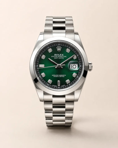 Rolex Datejust - Silver with Green Dial