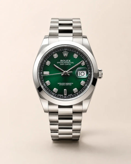 Rolex Datejust - Silver with Green Dial