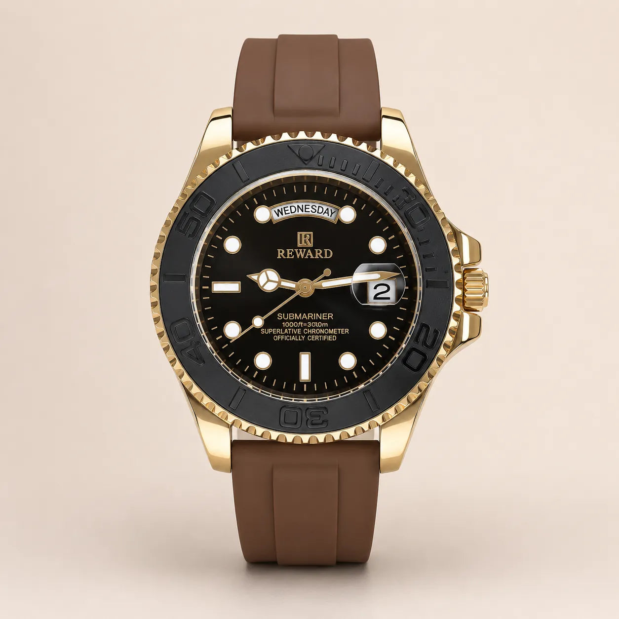 Reward Strap - Golden with Brown Strap