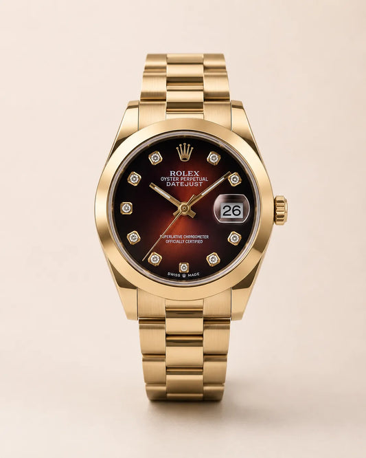 Rolex Datejust - Golden with Red Dial