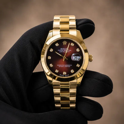 Rolex Datejust - Golden with Red Dial