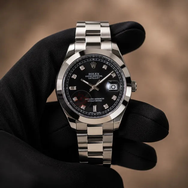 Rolex Datejust - Silver with Black Dial