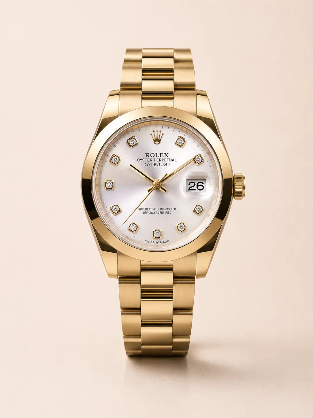 Rolex Datejust - Golden with White Dial