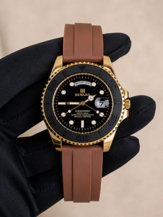 Reward Strap - Golden with Brown Strap