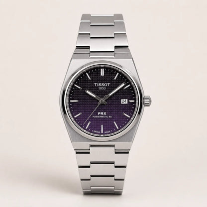 Tissot PRX - Silver with Purple Dial