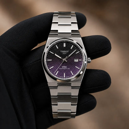 Tissot PRX - Silver with Purple Dial