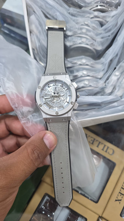 Hublot Strap - Skeleton White Dial