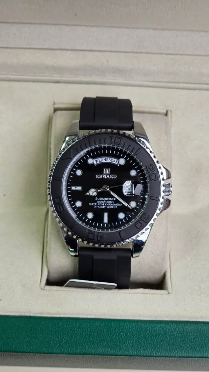 Reward Strap - Silver with Black Dial
