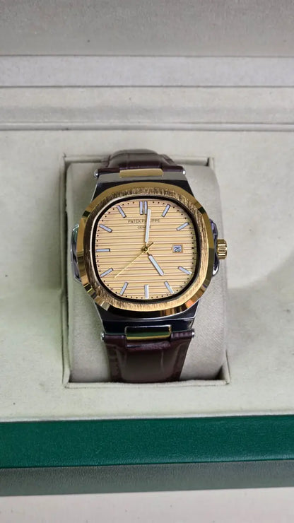 Patek Philippe Strap - Golden with Golden Dial