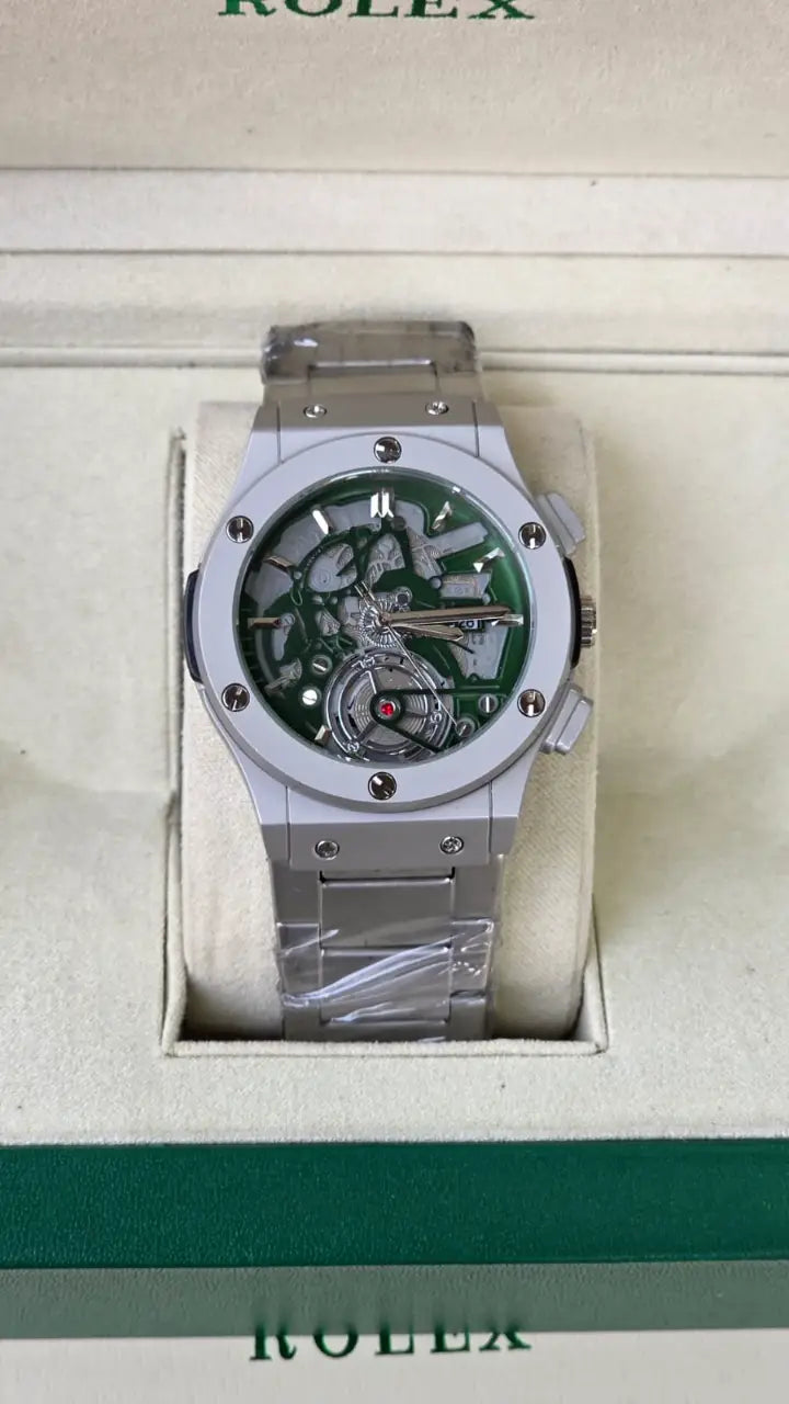 Hublot Chain - Skeleton Green Dial