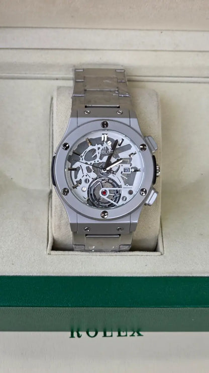 Hublot Chain - Skeleton White Dial