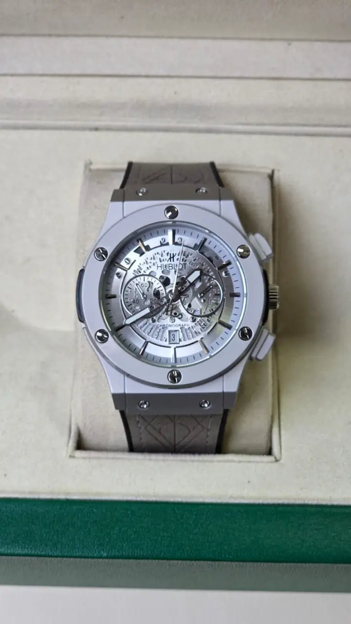 Hublot Strap - Skeleton White Dial