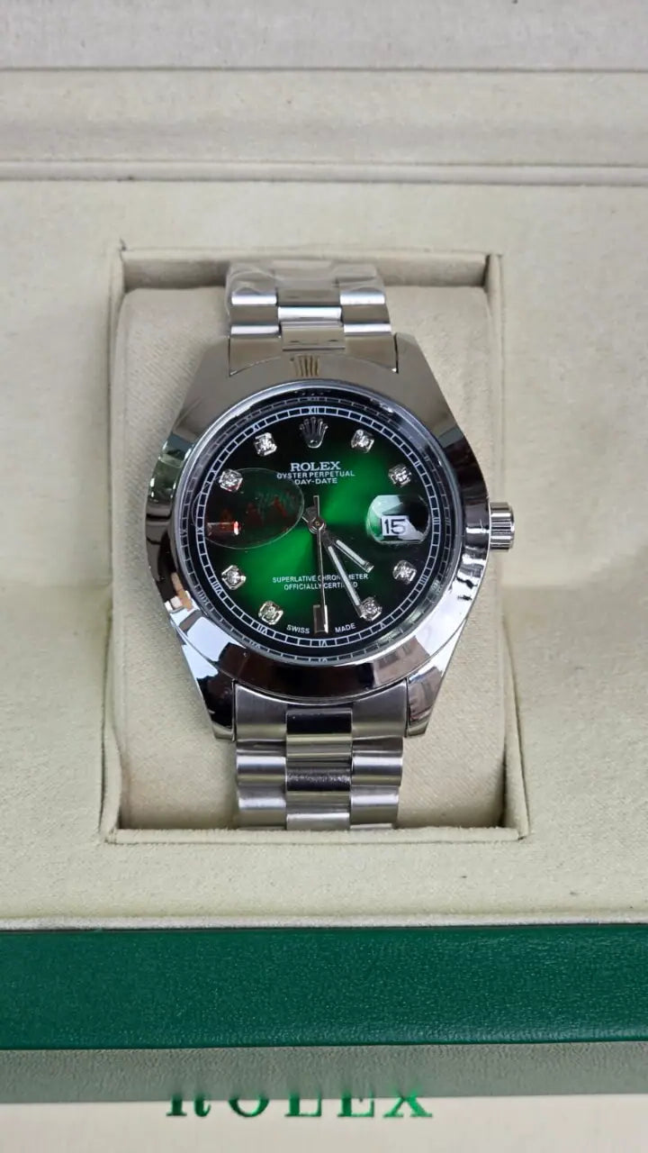 Rolex Datejust - Silver with Green Dial