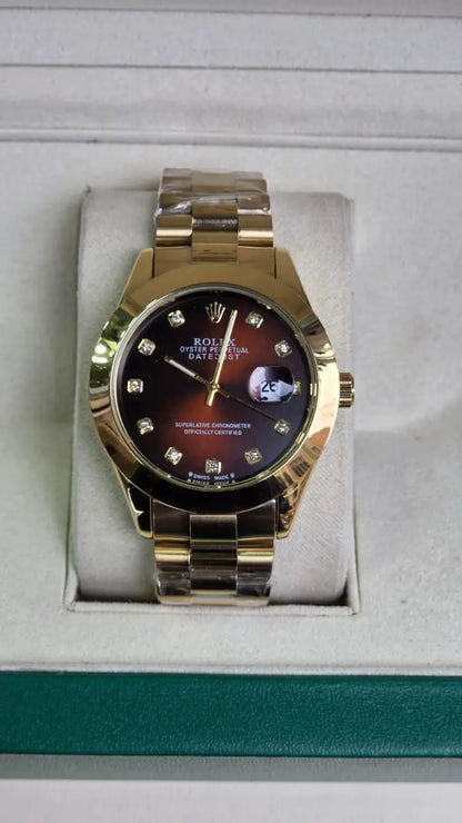 Rolex Datejust - Golden with Red Dial