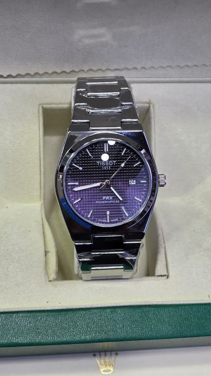 Tissot PRX - Silver with Purple Dial