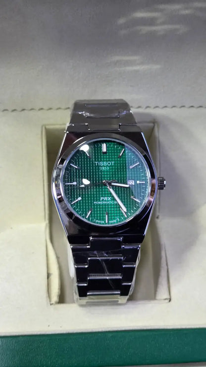Tissot PRX - Silver with Green Dial